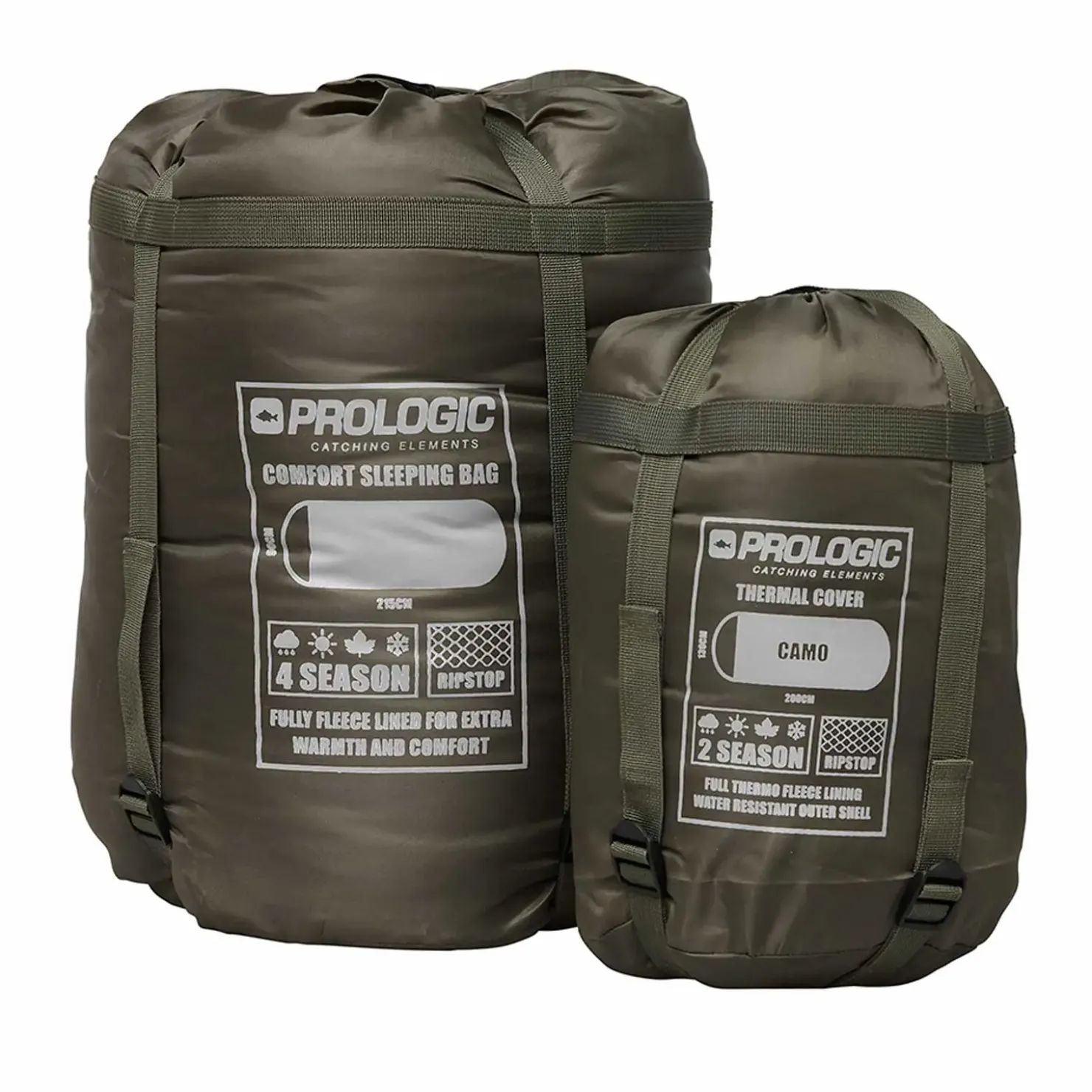 Prologic Element Comfort S/Bag & Thermal Camo Cover 5 Season Schlafsack incl. Thermohülle| Angeln Schlafsäcke
