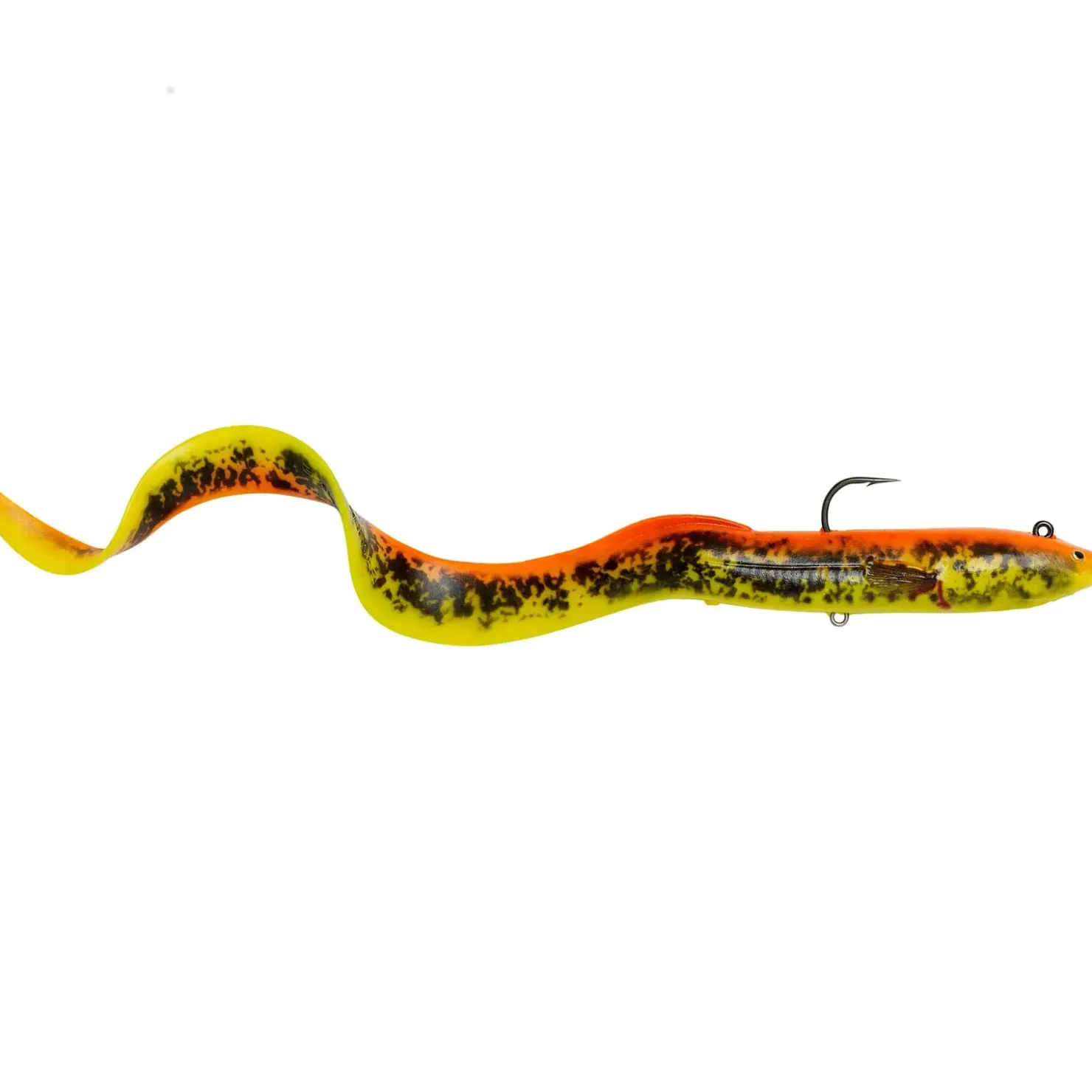 Savage Gear 4D Real Eel 20cm Golden Amb Kunstköder montiert| Hechtköder|Hecht Gummifisch