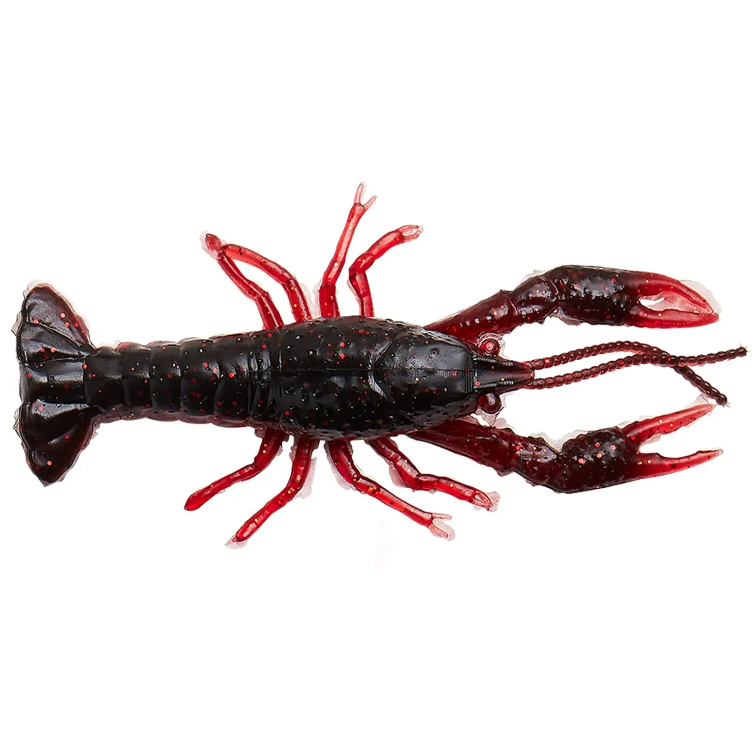 Savage Gear Ned Craw 6.5Cm 2.5G Floating Black & Red 4Pcs Gummikrebs| Zanderköder|Zander Vertikal Köder