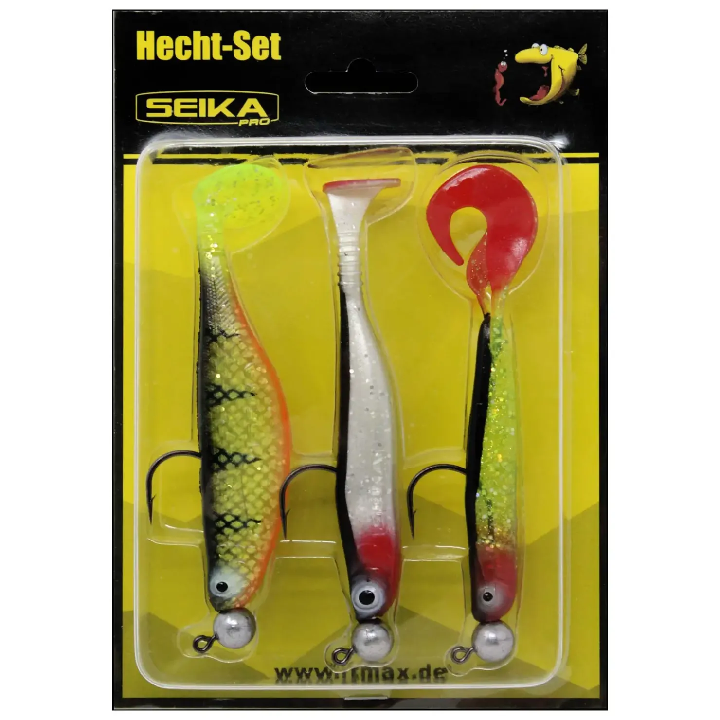 Seika Pro Hecht-Set Gummifisch Set| Set Kunstköder & Zubehör|Angelset Raubfisch - Zubehör & Köder