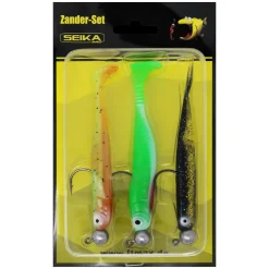 Seika Pro Zander-Set Gummifisch Set| Set Kunstköder & Zubehör|Angelset Raubfisch - Zubehör & Köder