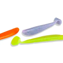 Moby Softbaits Sänger Iron Claw Moby One-4All Shad Non Toxic 20 Stück Gummifisch-Set| Hechtköder|Hecht Gummifisch