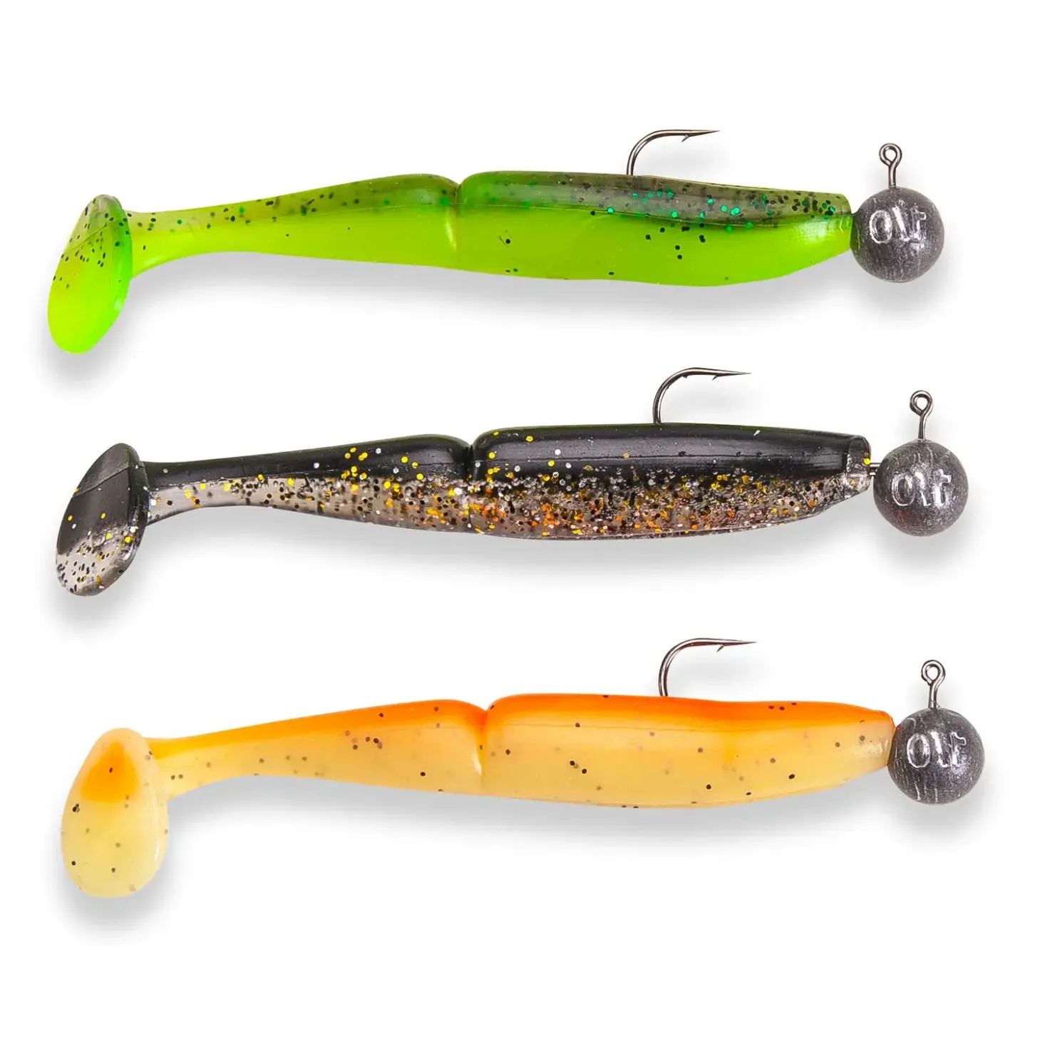 Sänger Angeln Sänger Splitfire 10cm/10g Action Pack 3 montiertes Gummifisch-Set| Set Kunstköder & Zubehör|Hechtsaison