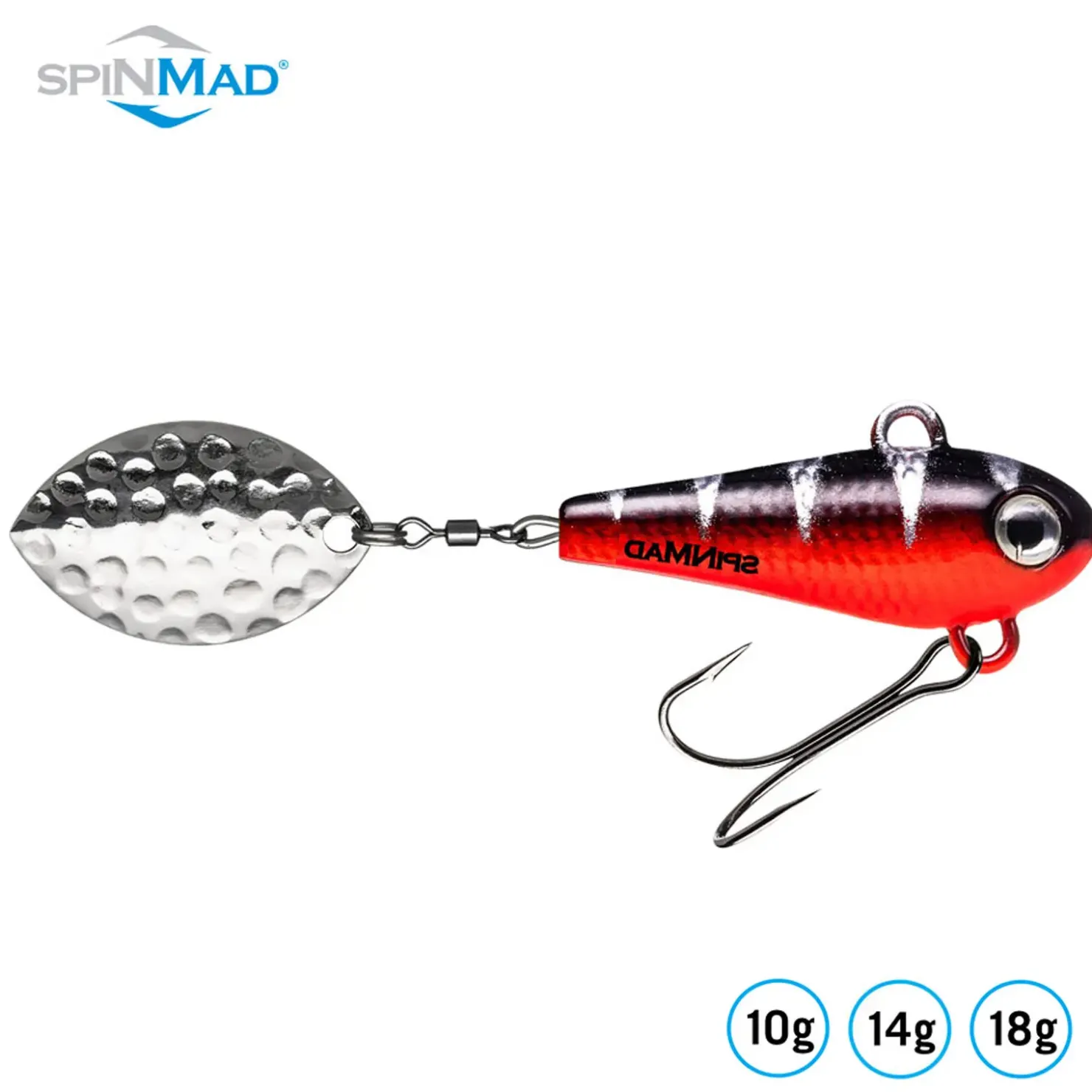 SpinMad Originals Black Perch 10g Jig Spinner| Hechtköder|Hecht Spinner