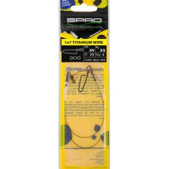Spro Matt Black Leader 1x7 Titanium 0,56mm 50cm Kunstködervorfach| Stahlvorfach Für Kunstköder|Stahlvorfach Titanus Leader