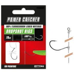 Spro Power Catcher Dropshot Rig 70cm 0,37mm #01 Gebundenes Vorfach| Drop Shot Haken|Drop Shot Haken