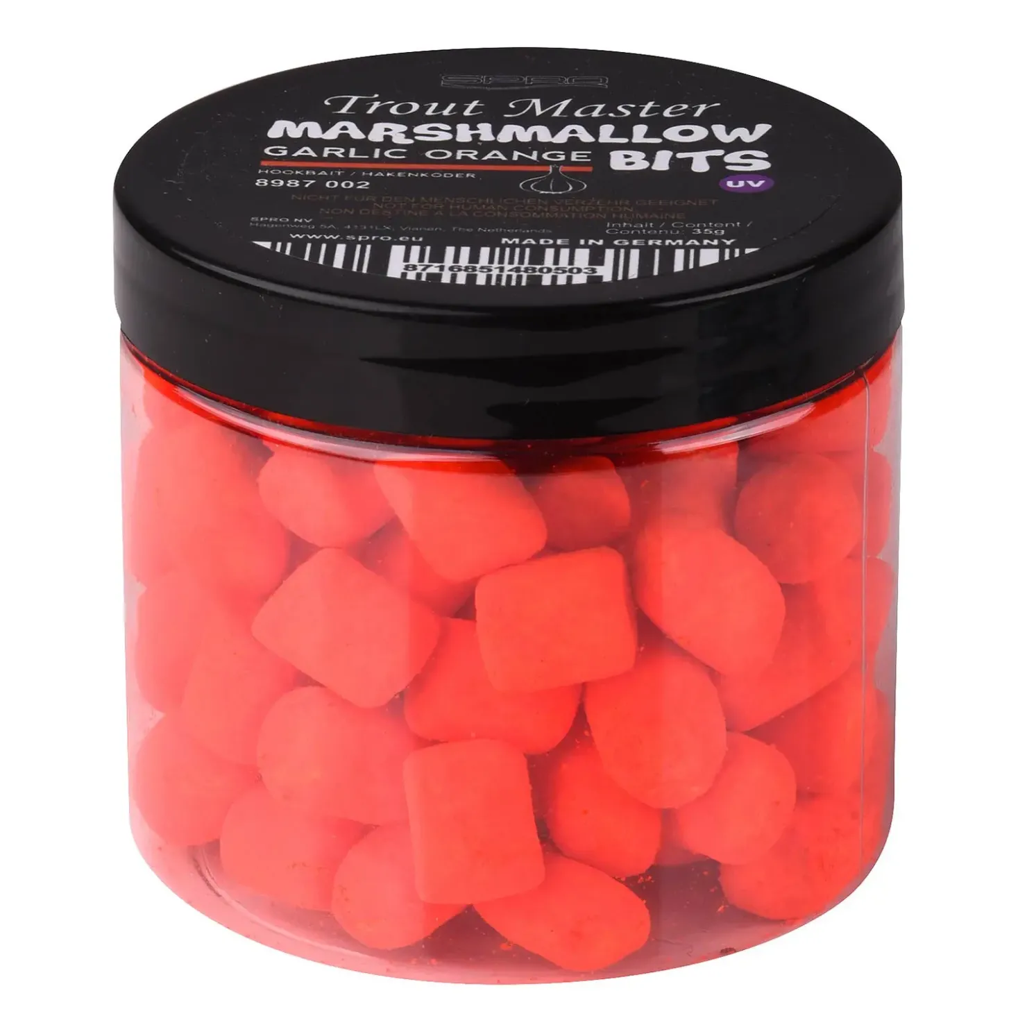 Spro Trout Master Marshmallows Orange Garlic Forellen-Köder| Forellen Gummiköder|Forellenköder