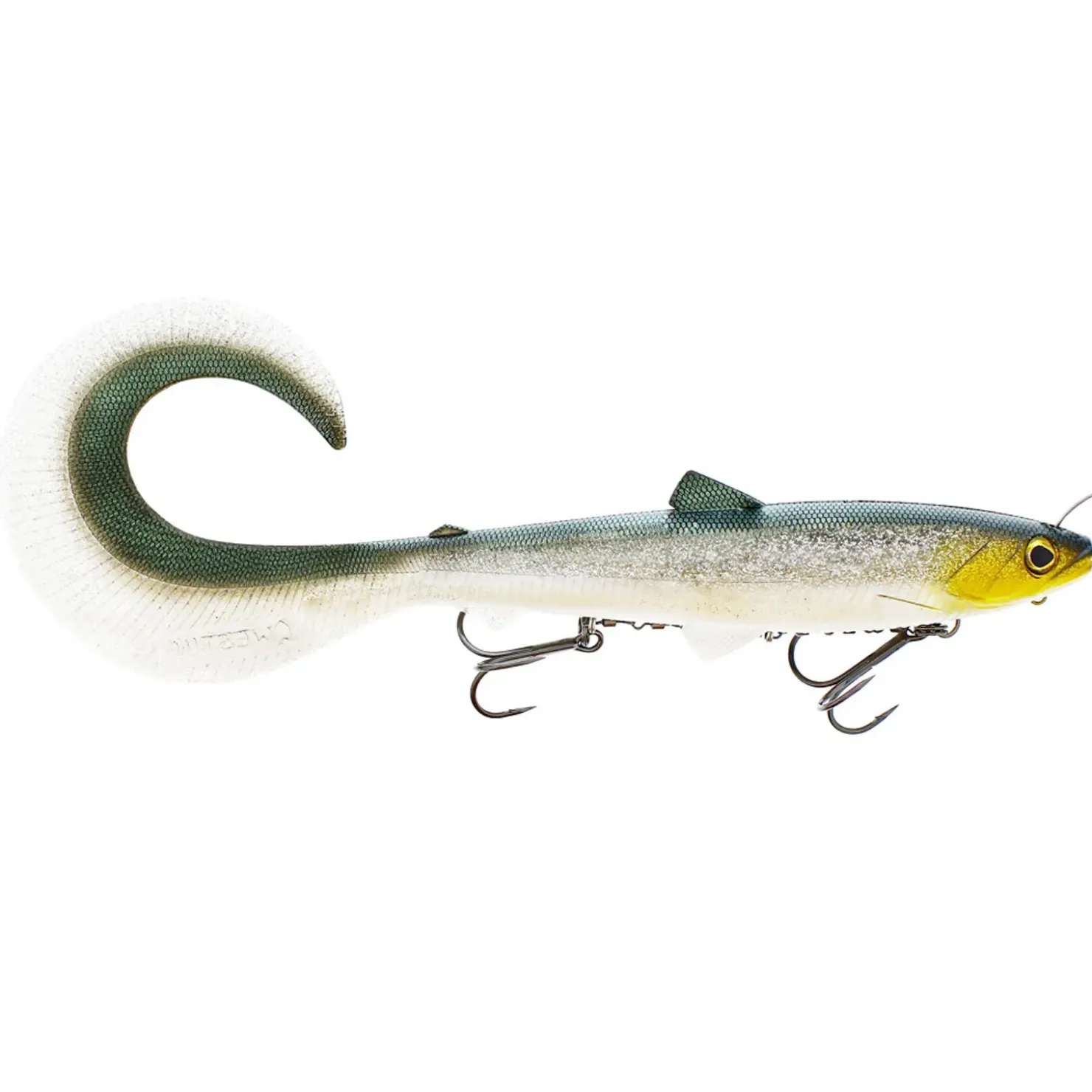 Westin Bullteez Curltail Inline 33cm 230g Sinking Gummifisch montiert| Xxl Köder. Big Baits|Gummifische