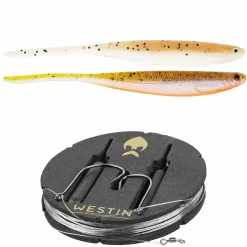 Westin Dropshot Rig Kit Shadteez Pintail 10g #2 150cm 0.26mm 2Pcs Angelset| Angelset Raubfisch - Zubehör & Köder