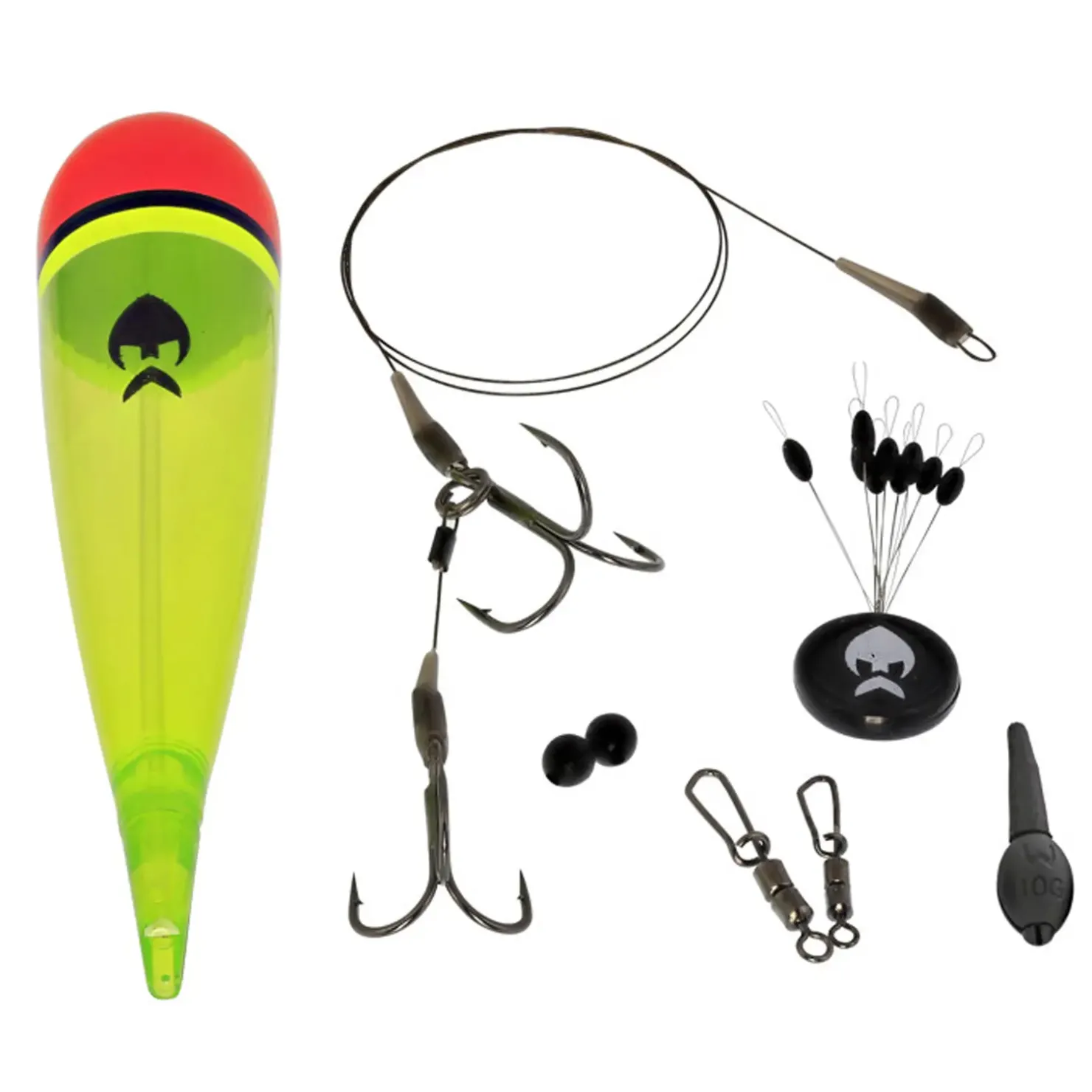 Westin Pike Float Kit 10g #6+#8 Semi Barbed 0.32mm/1X7 14Kg 50cm 1pcs Deadbait-Set| Angelset Raubfisch - Zubehör & Köder