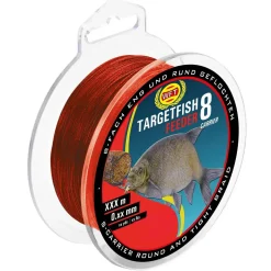 WFT Target Fish 8 Feeder Bloodred 200m 0,12mm geflochtene Schnur| Spezial Angelschnur|Geflochtene Angelschnur