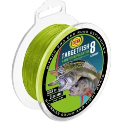 WFT Target Fish 8 Raubfisch Chartreuse 150m 0,12mm geflochtene Schnur| Spezial Angelschnur|Geflochtene Angelschnur
