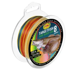 WFT Target Fish 8 Surf DeepSea multicolor 300m 0,20mm geflochtene Schnur| Spezial Angelschnur|Geflochtene Angelschnur