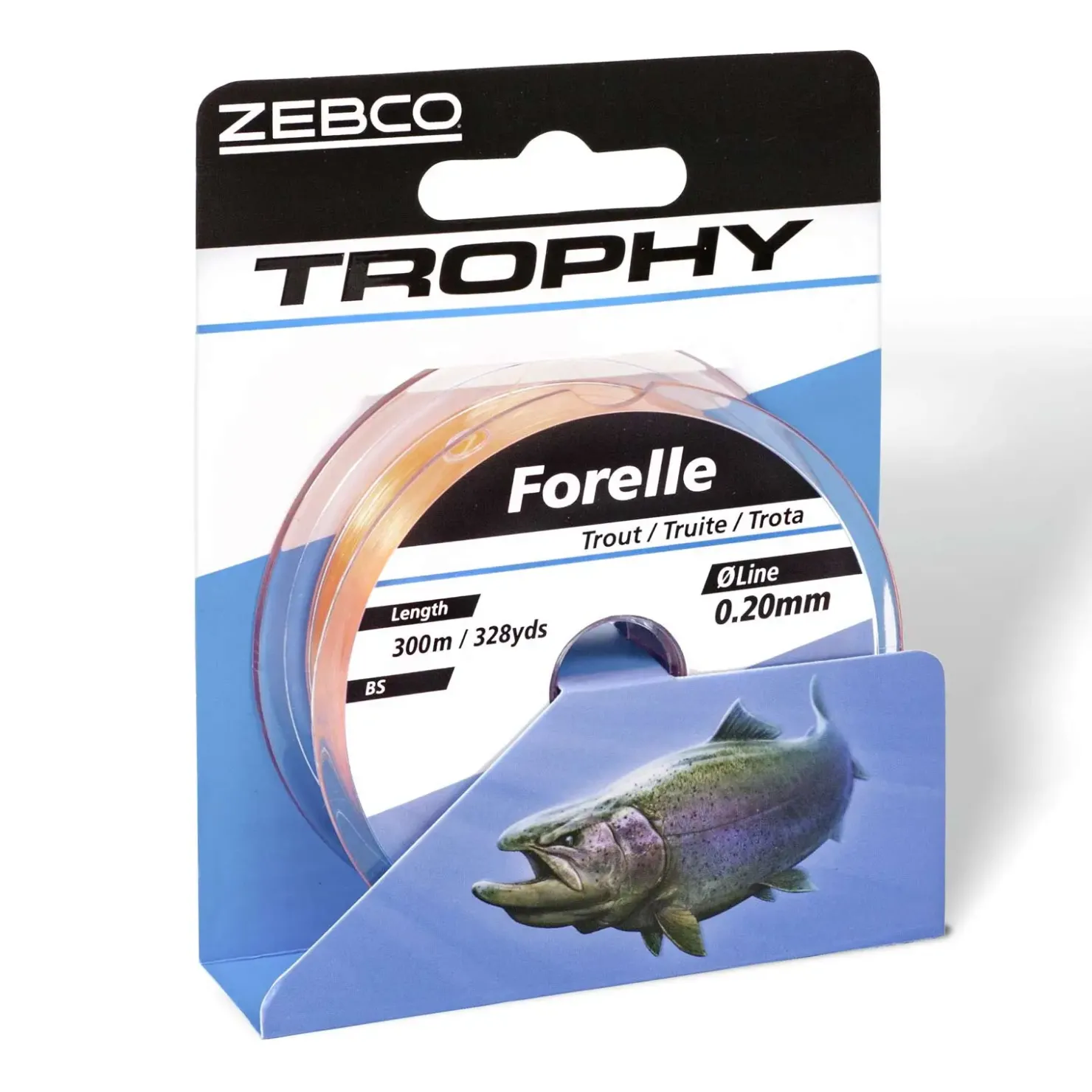 Zebco Trophy Forelle 0,20mm 300m TOP Angelschnur| Spezial Angelschnur|Monofile Angelschnur