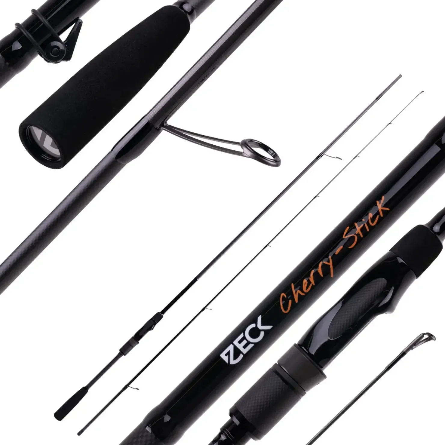 Zeck Fishing Zeck Cherry-Stick Black Edition 2,10m 3-12g Spinnrute| Gummifischruten|Barschruten
