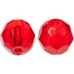 Zeck Fishing Zeck Faceted Glass Beads Red 8mm 10Stk. Angelzubehör| Texas & Carolina Rig|Texas & Carolina Bleie