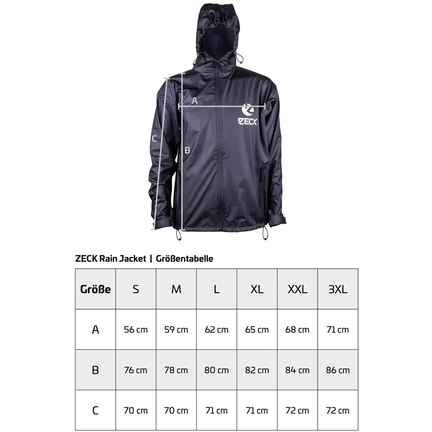 Zeck Fishing Zeck Rain Jacket S Regenjacke| Angelbekleidung
