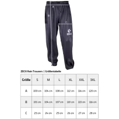 Zeck Fishing Zeck Rain Trousers XL Regenhose| Angelbekleidung