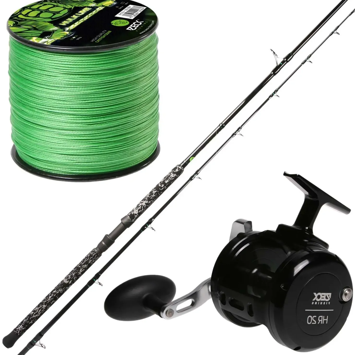 Zeck Fishing Zeck Wels Combo Rute Buddy - HR20 - Hulk Line Waller Angelset 13| Waller Stellfisch Combos|Angelcombo Wels